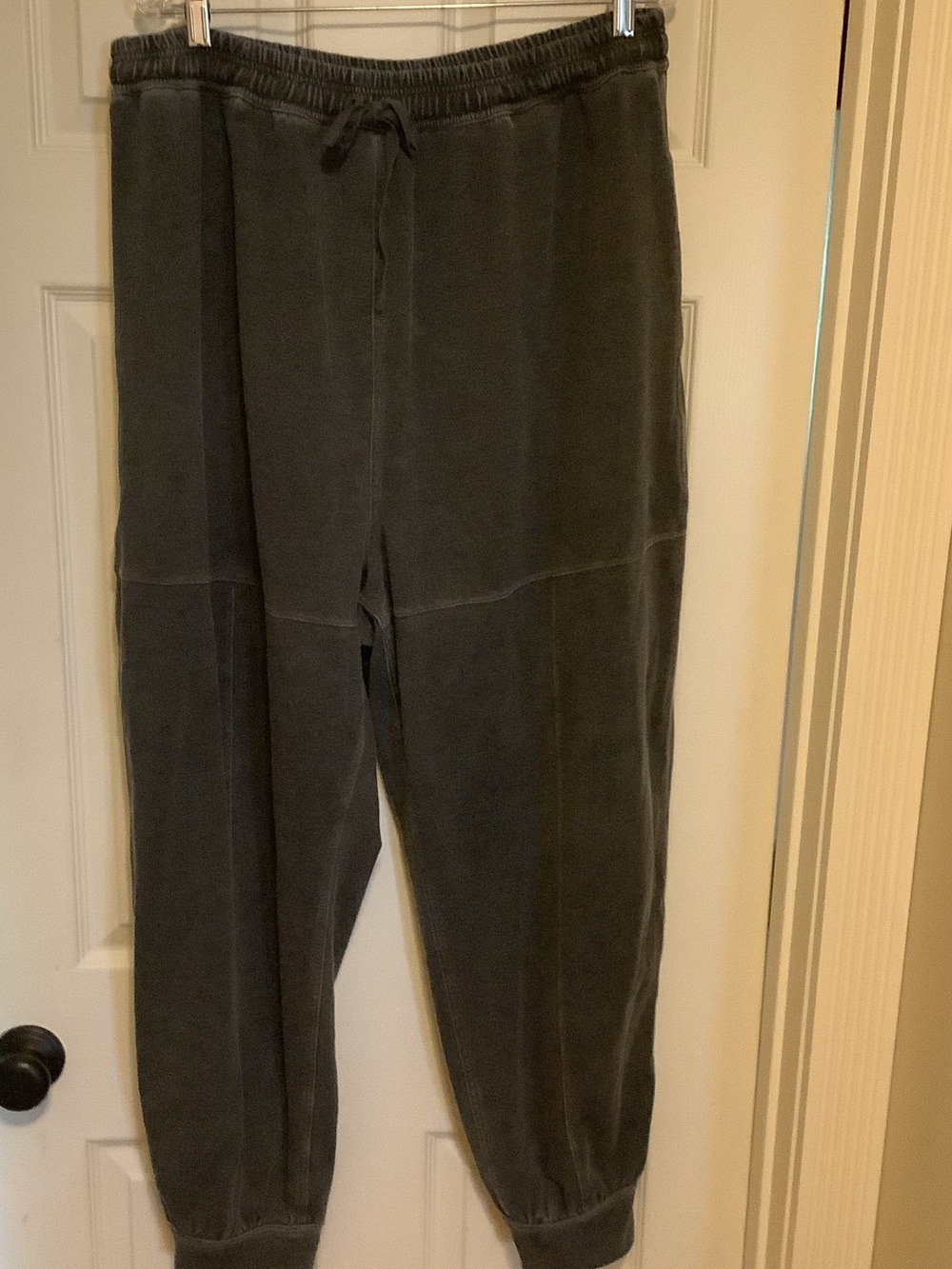 Women’s parachute pants. Charcoal grey. 
Worn once, washed once